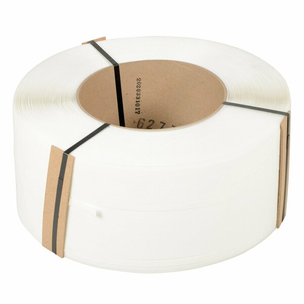 Vestil WHITE POLY STRAPPING 9900 FT 9 X 8 ST-12-9X8-WH